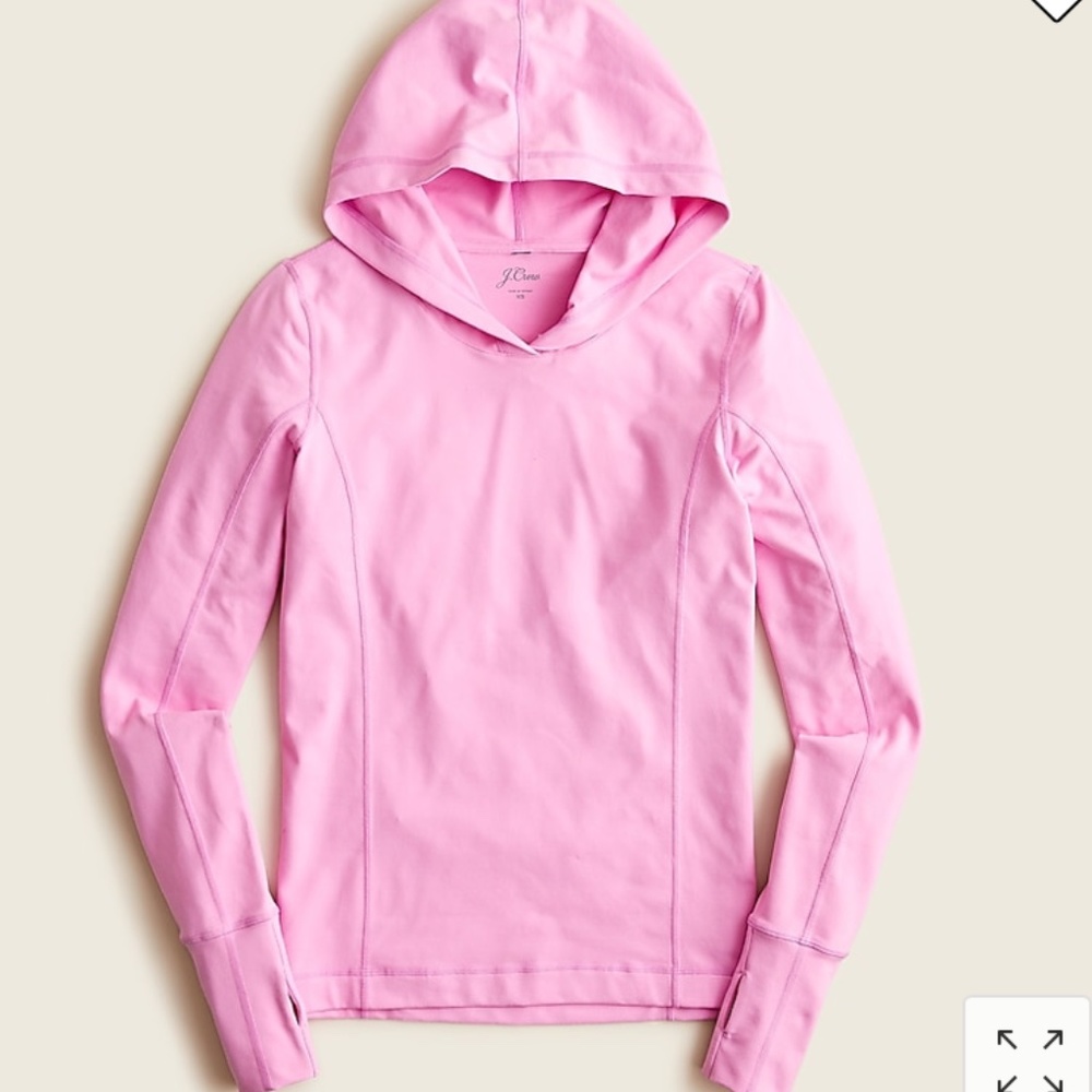 J.Crew Fitted Signature Flex Pullover Hoodie Size 2X pink NWT